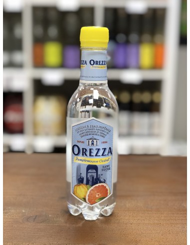 Eau minérale gazeuse corse – Orezza aromatisée Pamplemousse Cédrat 33cl Bouteille PET