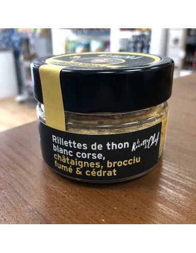 Rillettes Thon Blanc de Corse, Châtaignes, Brocciu Fumé & Cédrat