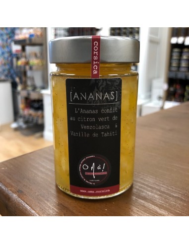 Confiture Ananas Confit au Citron Vert Corse & Vanille