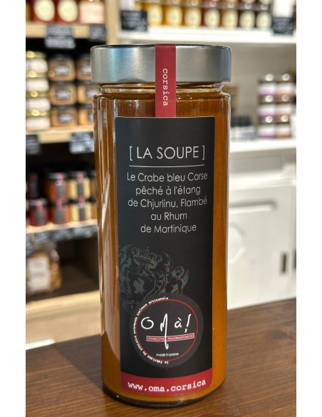 Soupe de Crabe Bleu Flambé au Rhum de Martinique O’Ma ! Gastronomie corse