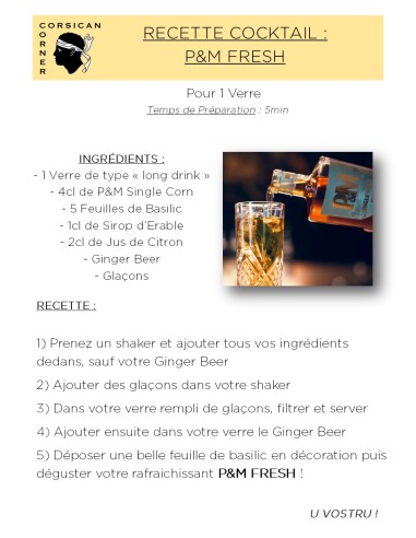 Whisky corse P&M Single Corn Whisky corse P&M Single Corn