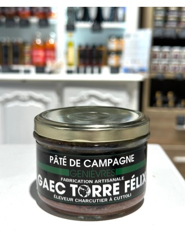 Paté de campagne Félix Torre au porc noir corse et baies de Genièvre