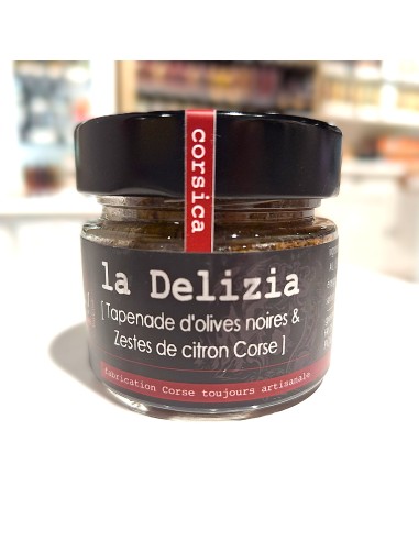 Tapenade Delizia Olives Noires & Zestes de citron O’Ma ! Gastronomie corse