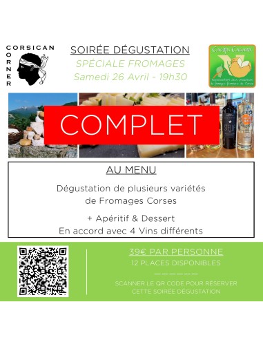 Soirée dégustation : Spéciale Fromages - Samedi 26 Avril - 19h30