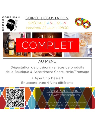 Soirée dégustation : Spéciale Arlequin - Vendredi 27 Juin - 19h30