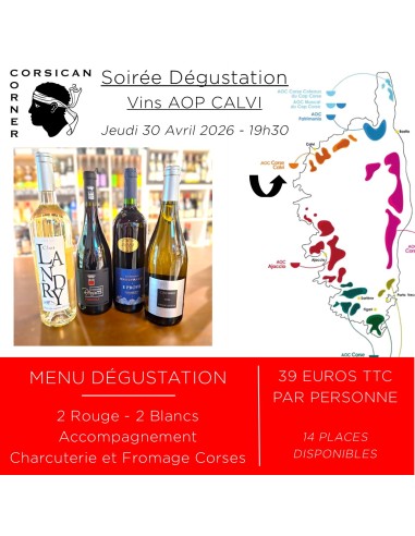 Soirée dégustation : Vins AOP Calvi -...
